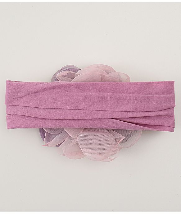 Babyhug Free Size Headband with Floral Applique - Pink