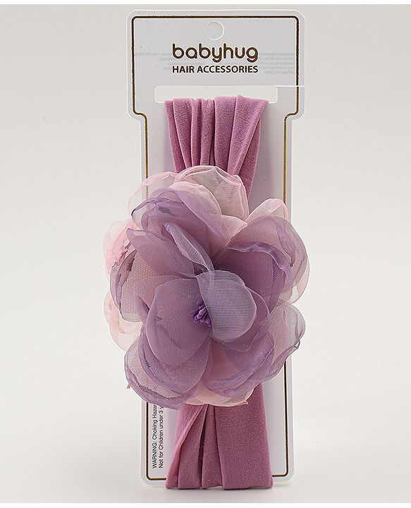 Babyhug Free Size Headband with Floral Applique - Pink
