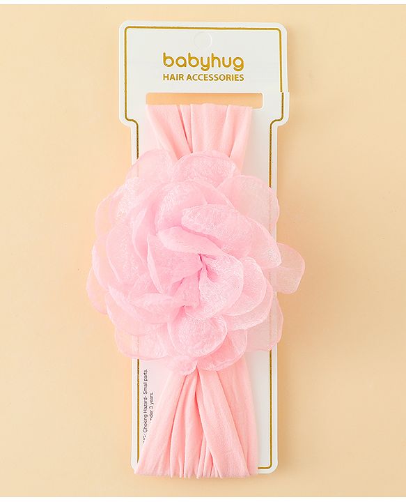 Babyhug  Headband with Floral Applique - Pink