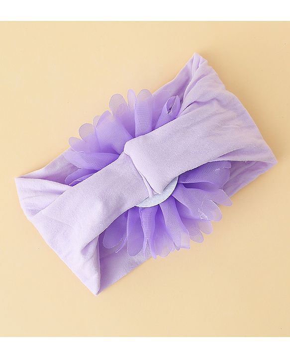 Babyhug Free Size Headband with Floral Applique - Purple