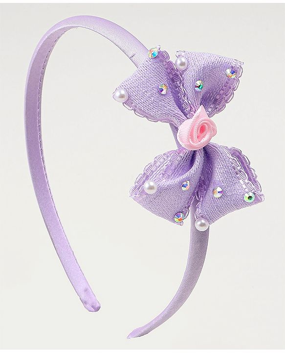 Babyhug Hair Bands With Bow Applique Pack Of 3- Multicolor