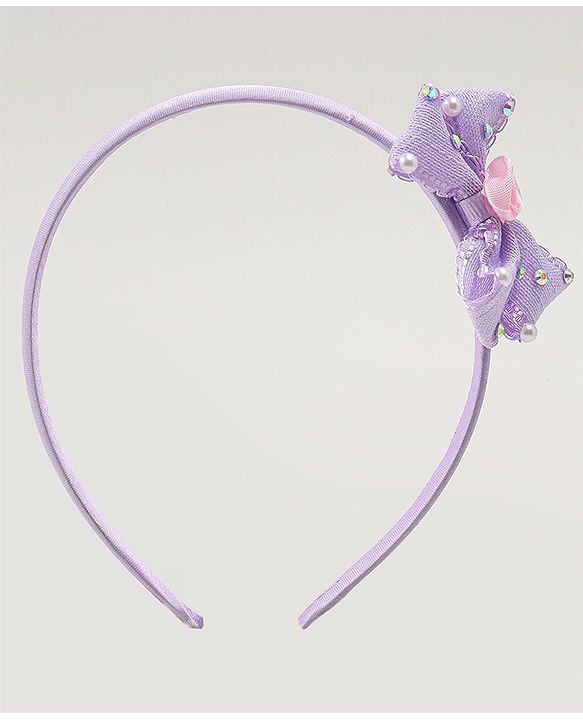 Babyhug Hair Bands With Bow Applique Pack Of 3- Multicolor