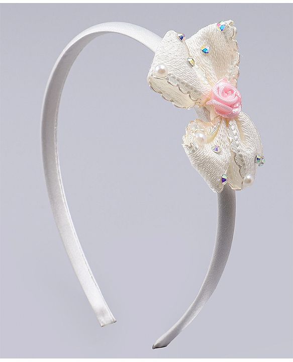 Babyhug Hair Bands With Bow Applique Pack of 2 - Multicolor