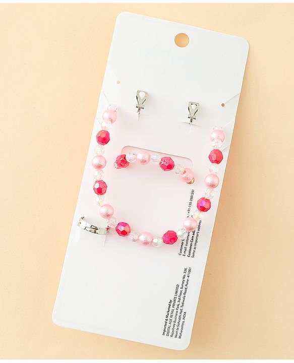 Babyhug Jewellery Set With Bunny & Butterfly Design Pack of 5 - Pink
