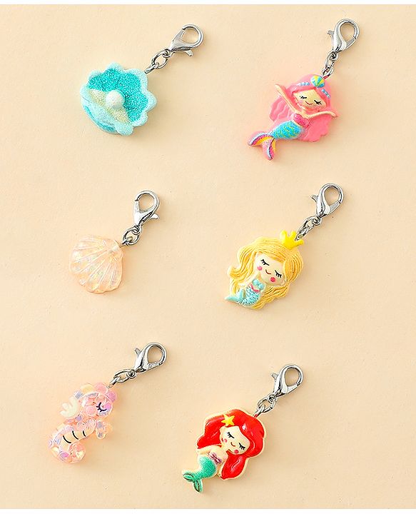 Babyhug Bracelets With Mermaid & Marine Design With 6 Charms Pack of 3 - Multicolor
