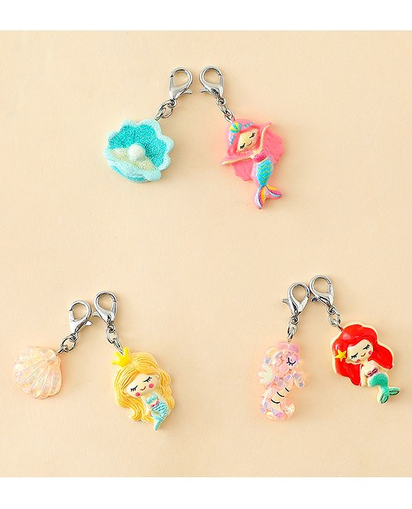 Babyhug Bracelets With Mermaid & Marine Design With 6 Charms Pack of 3 - Multicolor
