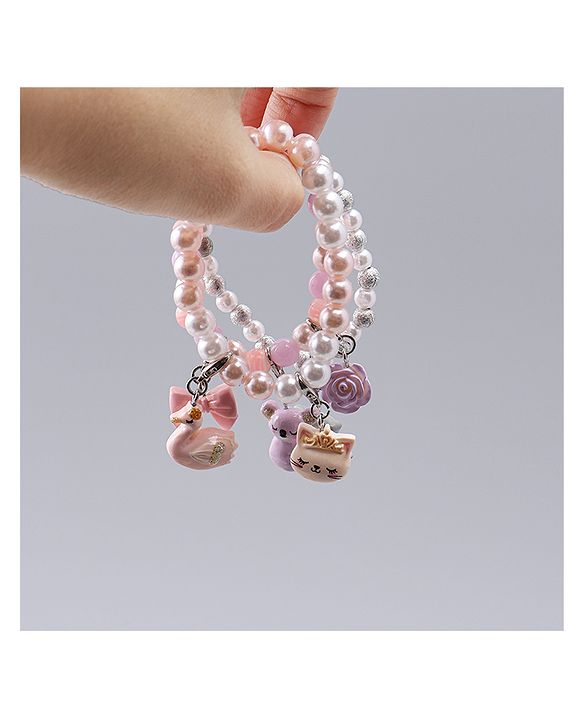 Babyhug Bracelets With Animal & Floral Design With 6 Charms Pack of 3 - Multicolor