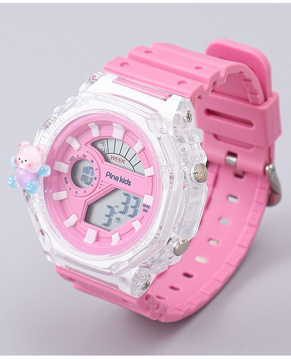 Pine Kids Free Size Digital Watch - Pink