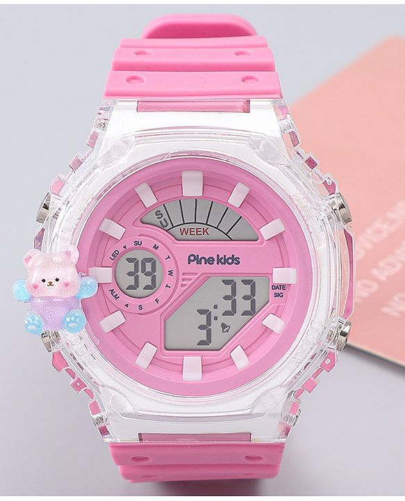 Pine Kids Free Size Digital Watch - Pink