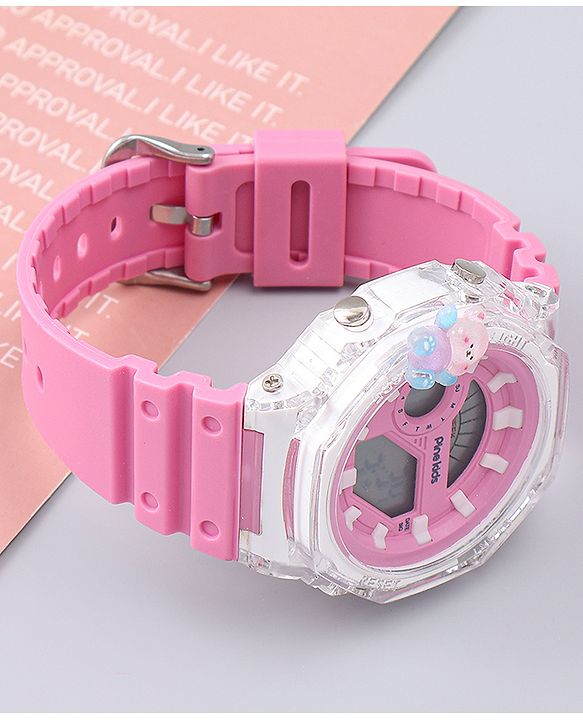 Pine Kids Free Size Digital Watch - Pink