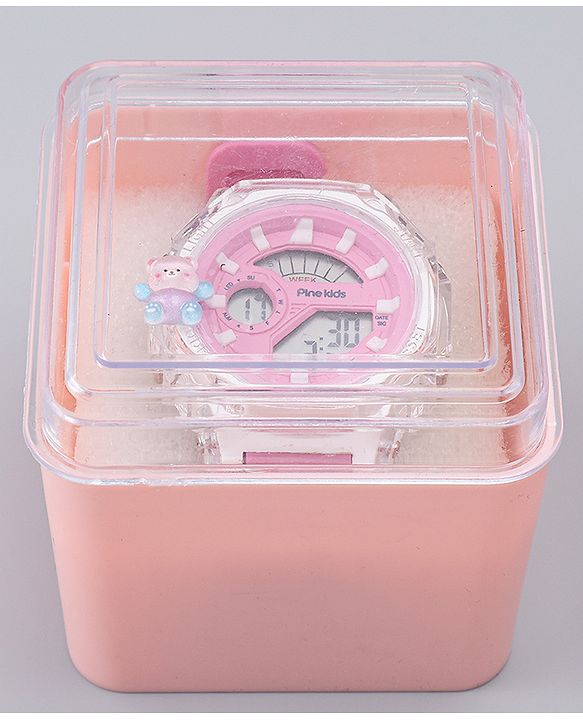 Pine Kids Free Size Digital Watch - Pink
