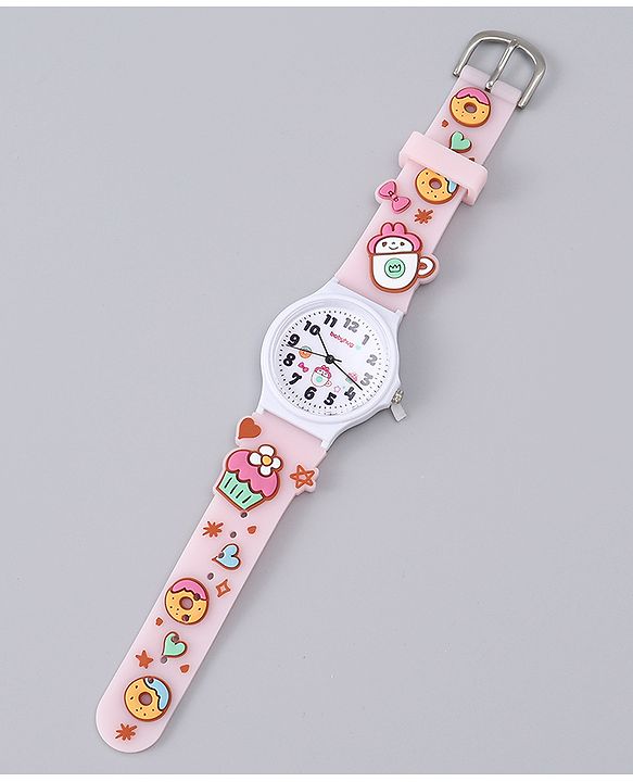 Babyhug  Free Size Analog Watch - Pink & White