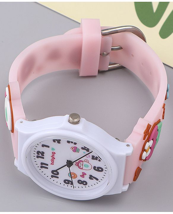 Babyhug  Free Size Analog Watch - Pink & White