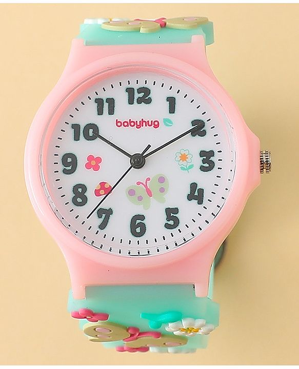 Babyhug  Free Size Analog Watch - Pink & White