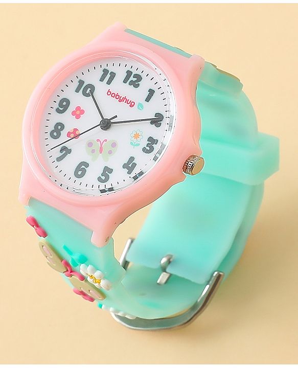 Babyhug  Free Size Analog Watch - Pink & White