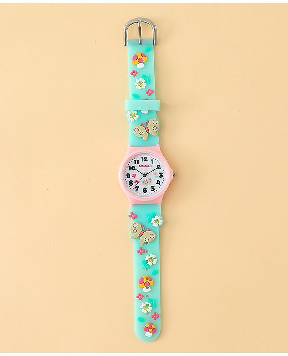 Babyhug  Free Size Analog Watch - Pink & White