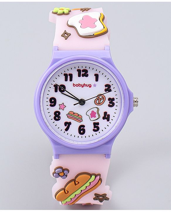 Babyhug  Free Size Analog Watch - Pink & White
