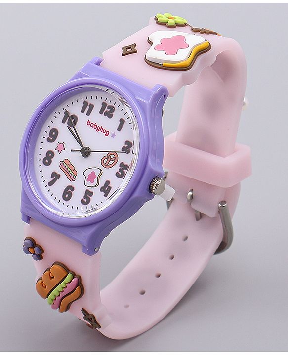 Babyhug  Free Size Analog Watch - Pink & White
