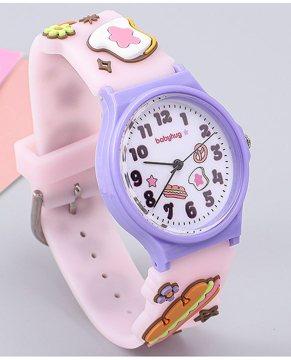 Babyhug  Free Size Analog Watch - Pink & White
