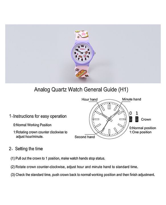 Babyhug  Free Size Analog Watch - Pink & White
