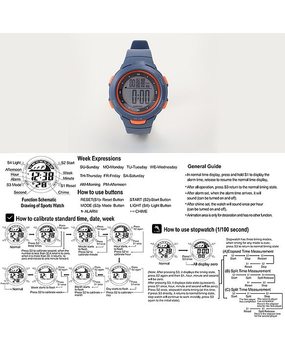 Babyhug Free Size Digital Watch - Navy Blue
