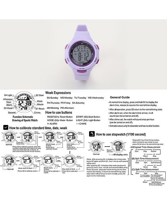 Babyhug Free Size Digital Watch - Navy Blue