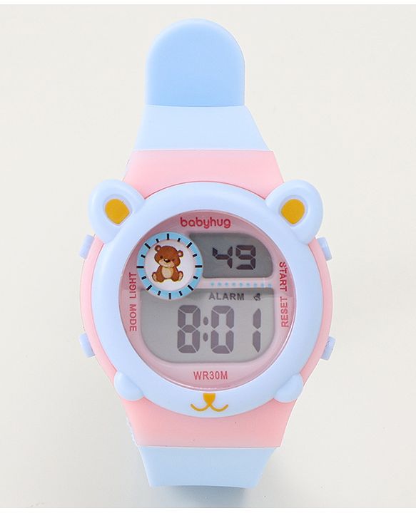 Babyhug Free size Digital Watch - Pink & Blue