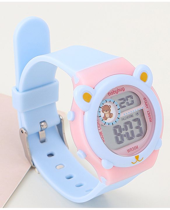 Babyhug Free size Digital Watch - Pink & Blue