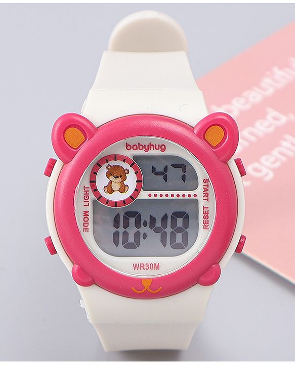 Babyhug Free size Digital Watch - Pink & Blue