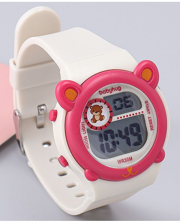 Babyhug Free size Digital Watch - Pink & Blue