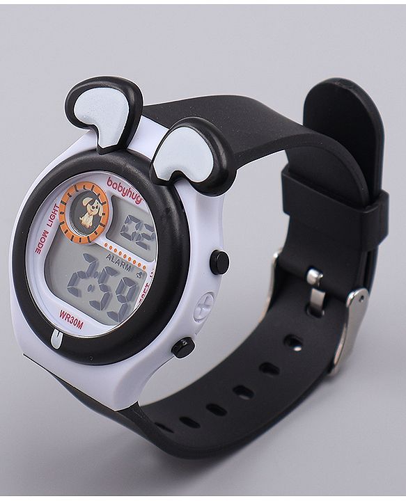 Babyhug Free Size Digital Watch - Black & White