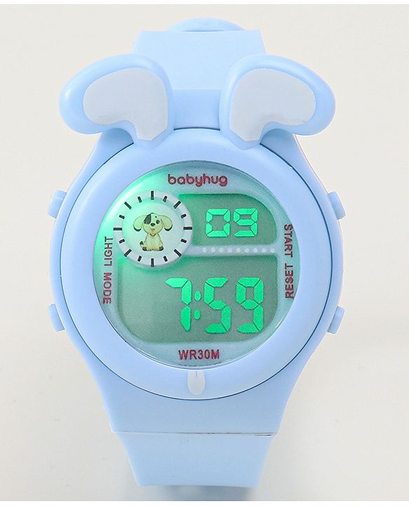 Babyhug Free Size Digital Watch - Black & White