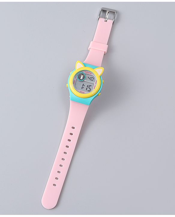 Babyhug Free Size Digital Watch - Yellow & Green