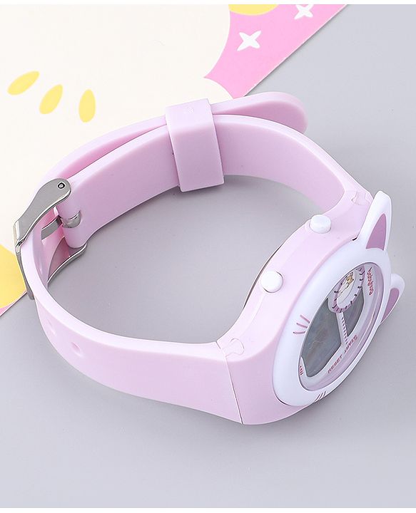 Babyhug Free Size Digital Watch - Pink & Purple