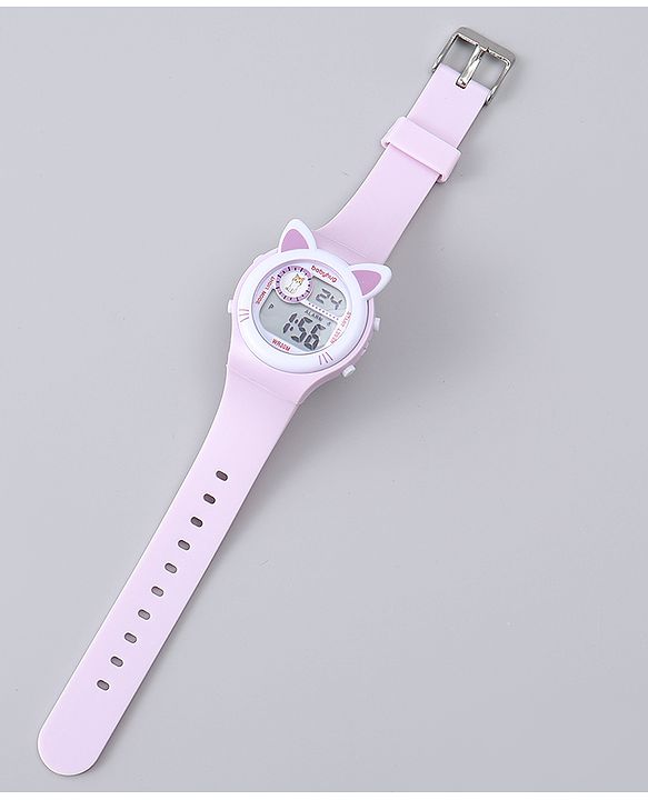 Babyhug Free Size Digital Watch - Pink & Purple