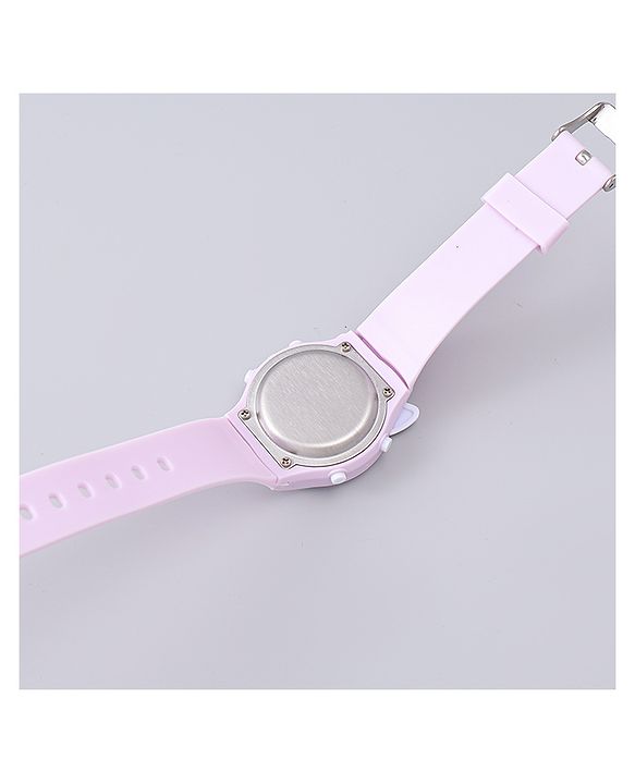 Babyhug Free Size Digital Watch - Pink & Purple