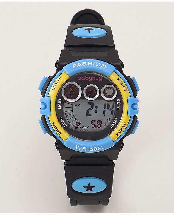 Babyhug  Free Size  Digital Watch - Black & Red