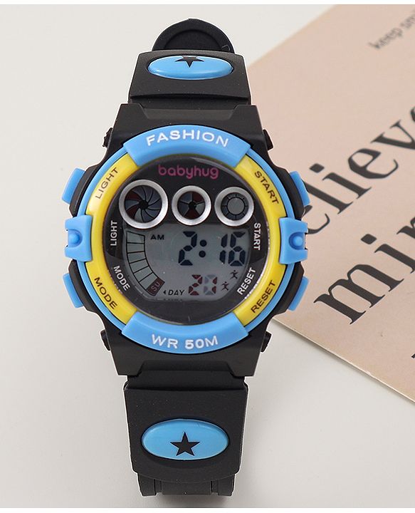 Babyhug  Free Size  Digital Watch - Black & Red