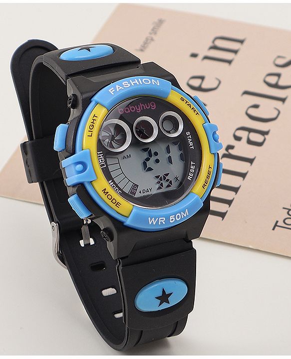 Babyhug  Free Size  Digital Watch - Black & Red