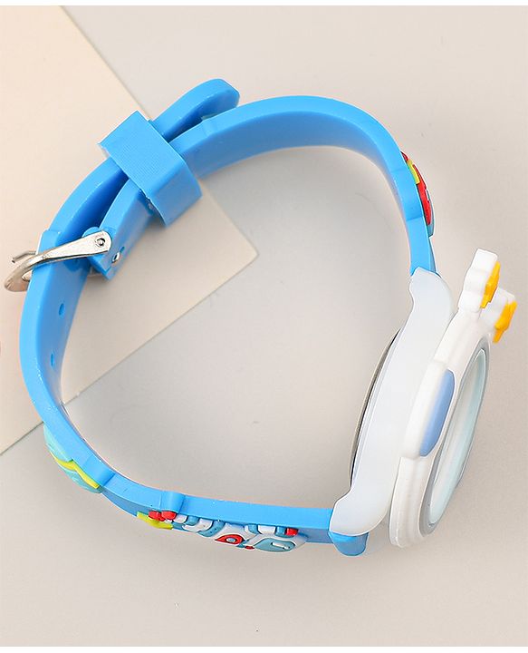 Babyhug Free Size Analog Watch With Space Theme Applique - Blue