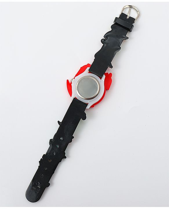 Babyhug Free Size Analog Watch With Dino Applique - Black