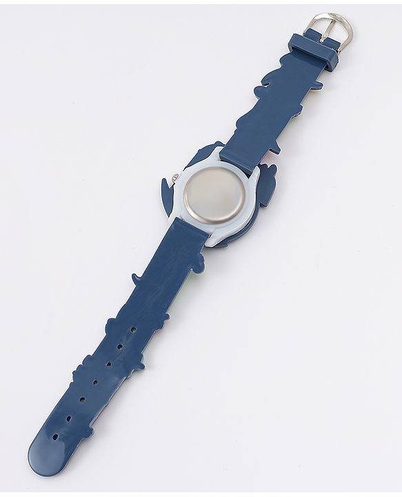 Babyhug Free Size Analog Watch With Dino Applique - Black