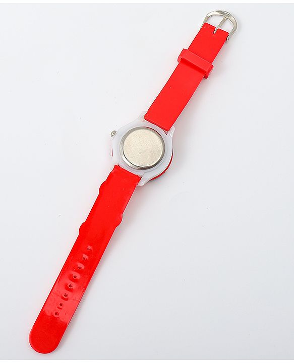 Babyhug Free Size Analog Watch With Football Applique - Red
