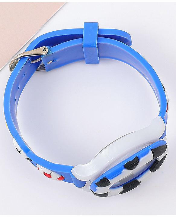 Babyhug Free Size Analog Watch With Football Design - Blue
