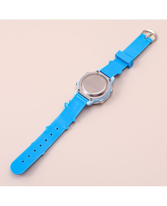 Babyhug Free Size Digital Watch With Space Theme Applique - Blue