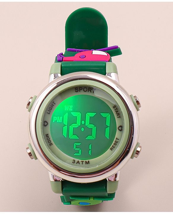 Babyhug Free Size Digital Watch With Space Theme Applique - Blue