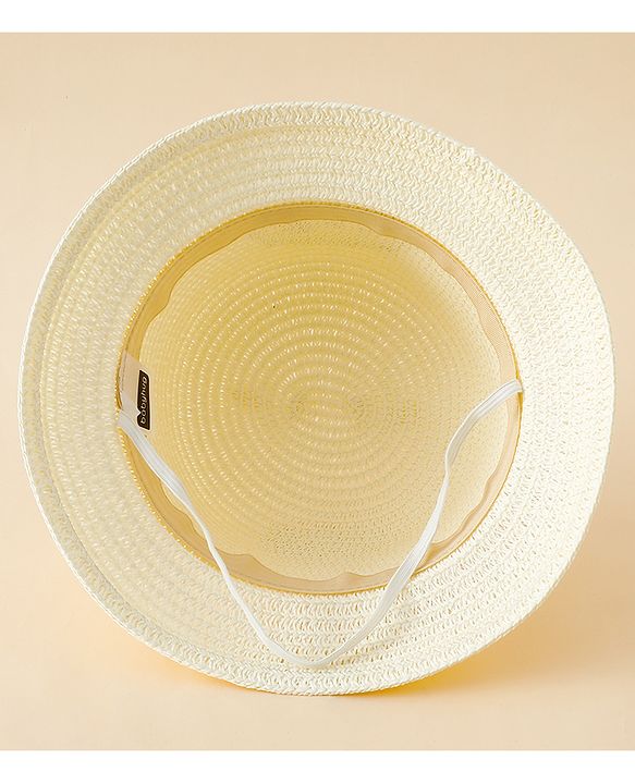 Babyhug Straw Hat With Bunny Embroidery & Ear Applique Pink - Diameter 16 cm