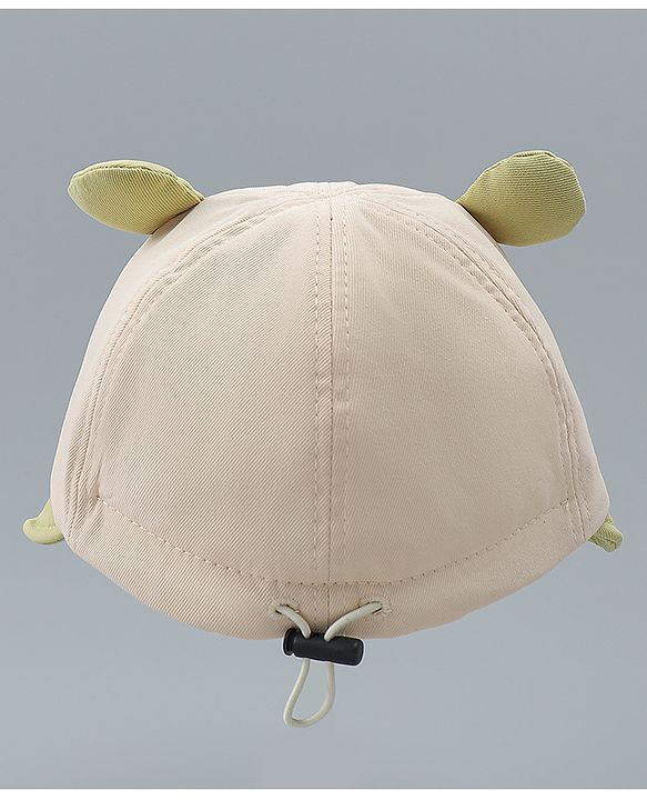 Babyhug Baseball Cap with Ear Applique & Embroidery Light Blue - Diameter 16 cm