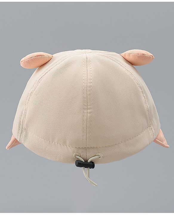 Babyhug Baseball Cap with Ear Applique & Embroidery Light Blue - Diameter 16 cm