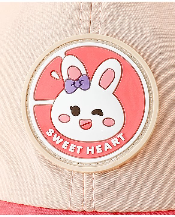 Babyhug Baseball Cap with Ear Applique & Patch Detailing Pink - Diameter 16 cm